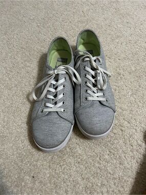 Vans Gray Lace-Up Sneakers with Lime Green Insole